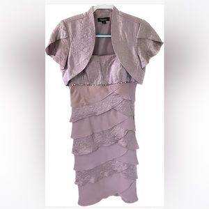 Lavender dress with bolero jacket